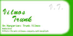 vilmos trunk business card